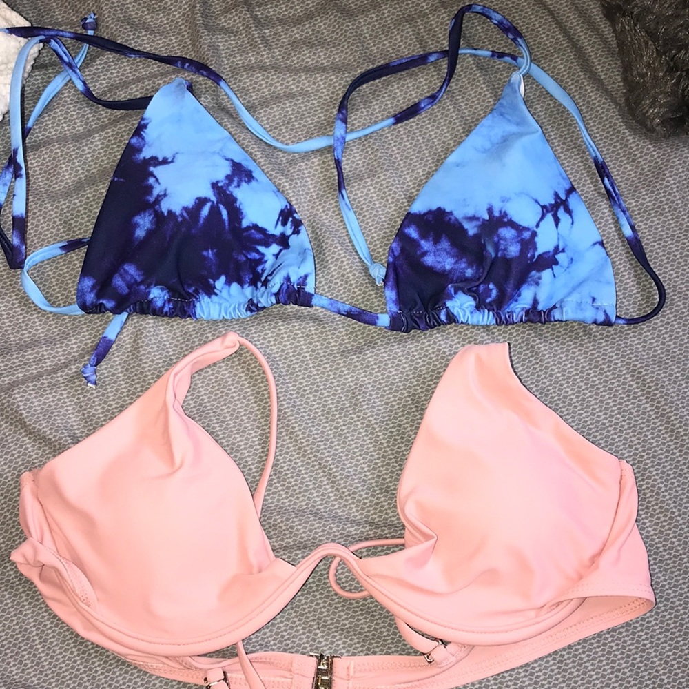 TWO BIKINI TOPS! Super cute